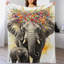 Jeté en flanelle de luxe Elephant-134322822