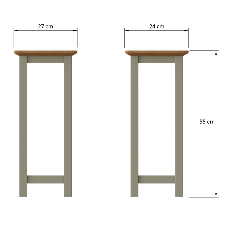 Daris Side Lamp Table Plant Stand. Fully Assembled, Green