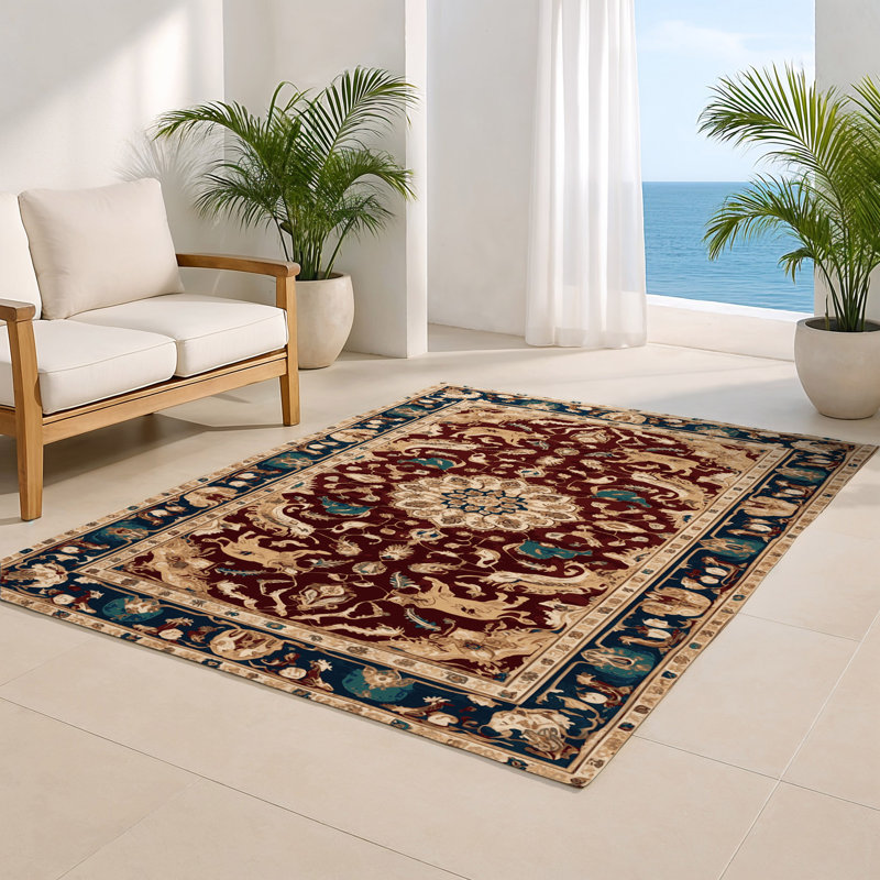 Tapis d'intérieur et d'extérieur brun Persian, Rectangulaire 2 pi x 3 pi