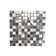 1" x 1" Metal and Glass Grid Mosaic Wall Tile