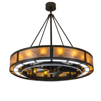 Lustre à DEL Smythe à finition bronze intemporelle d'une largeur de 48 po