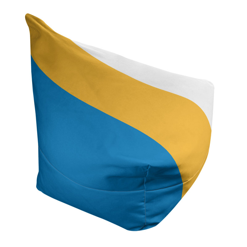 Fauteuil à billes Washington, Bleu basketball / jaune / blanc, 31 po x 38 po x 42 po