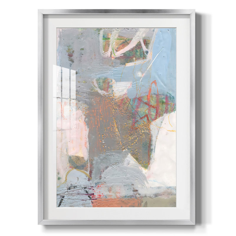 Minim II - impression encadrée, H 28,5 po x l 20,5 po, Argent argent