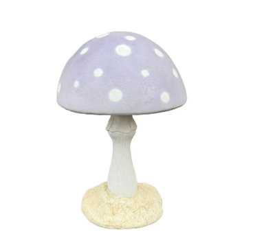 Petite statue ronde champignon pêche pastel