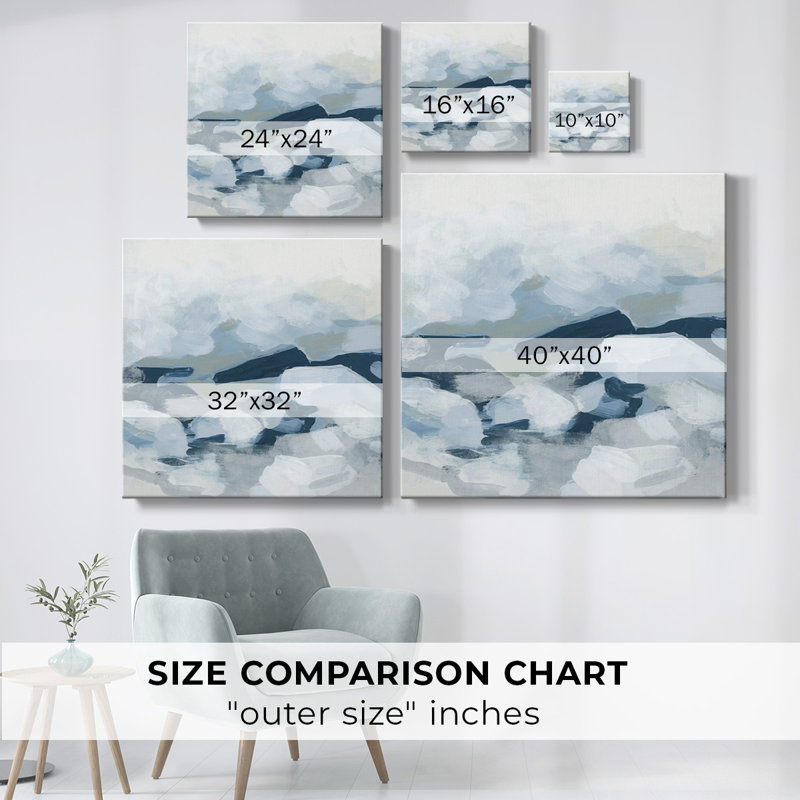Impression sur toile «Blue Valley Impression I», H 8 po x l 8 po x P 1,5 po