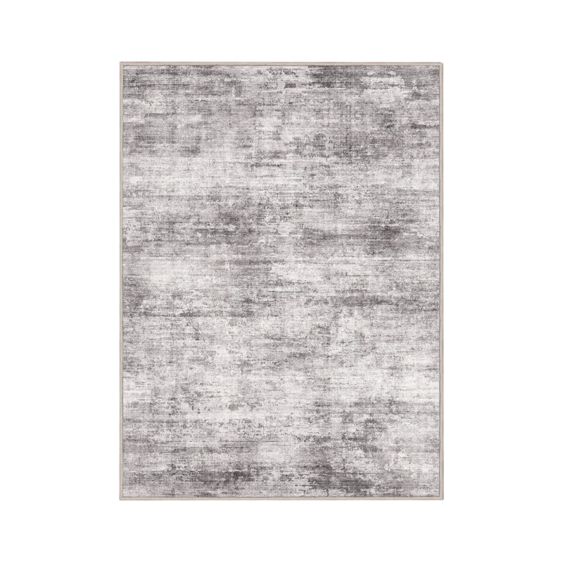Asher Modern Abstract Machine Washable Area Rug With Non-Slip Backing, Runner 2' x 8'