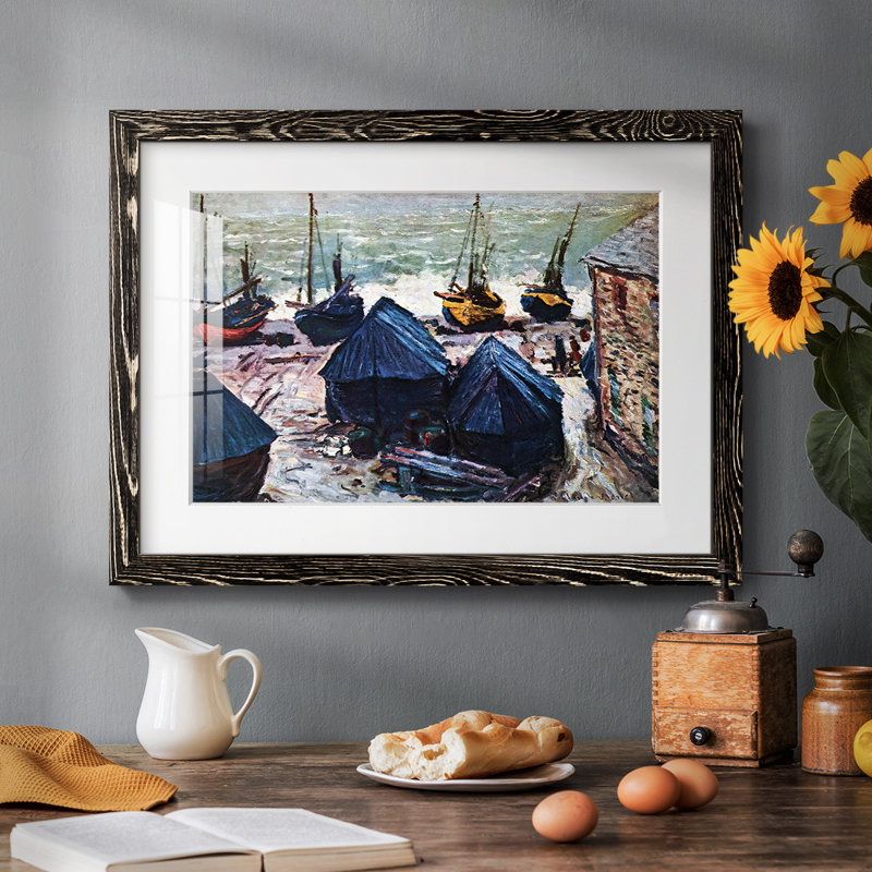 Les bateaux de Monet, H 28 po x l 42 po x P 1,5 po, Noir