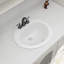 Lavabo de salle de bain encastré ovale blanc en céramique 20,3 po