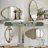 26" x 46" Gold Oval Bathroom Vanity Mirror, Aluminum Frame, 4mm HD Shatterproof Glass, Wall Mounted Vertical & Horizontal-925263780-925263779