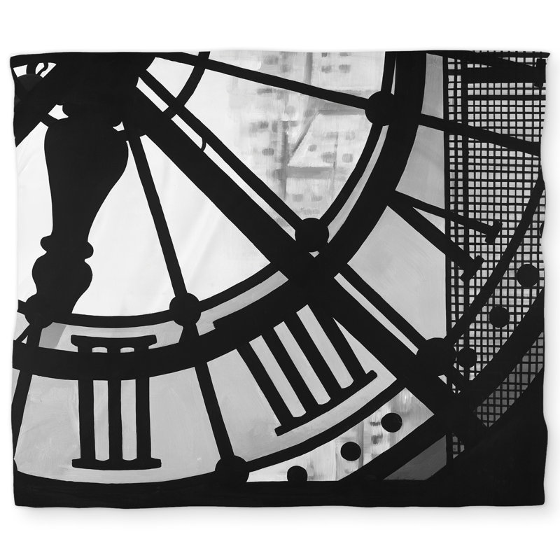 Clock at the Orsay Museum - Monochrome Duvet Cover | Home Decor, King Duvet Cover