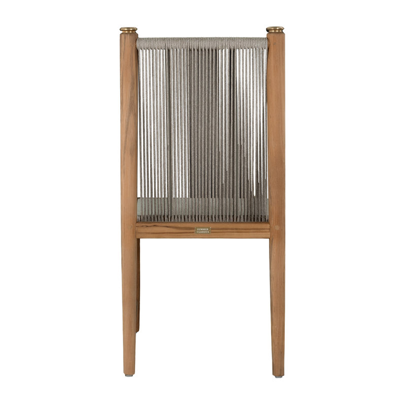 Pacifica Outdoor Teak Dining Side Chair with Sunbrella Cushion