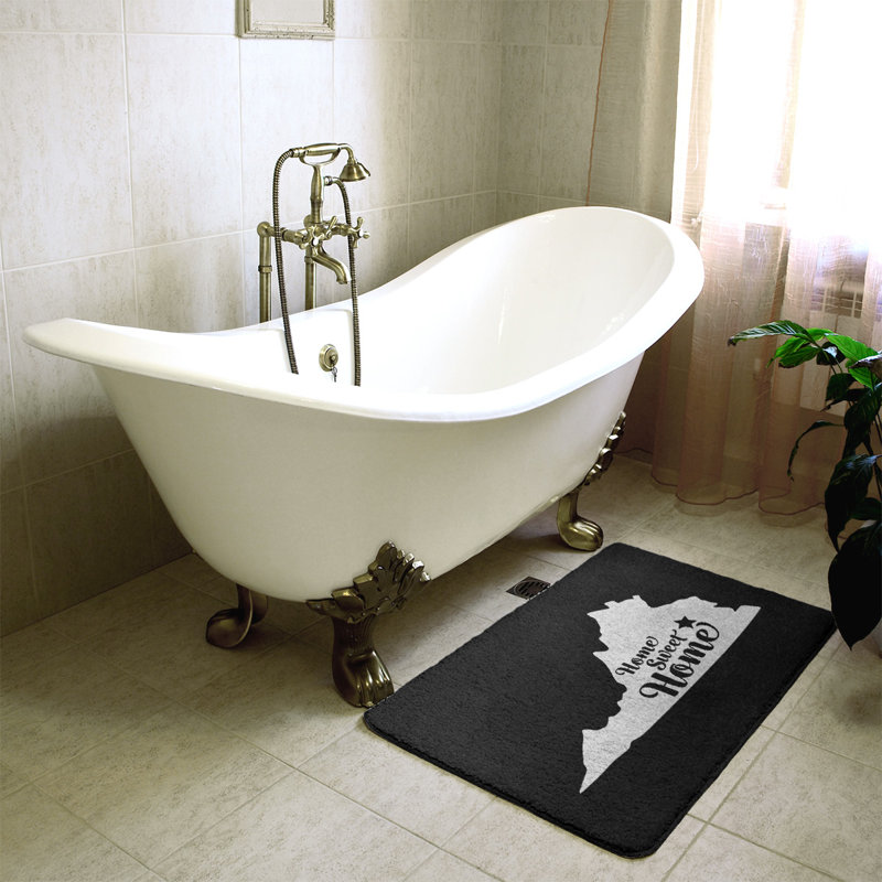 Tapis pour salle de bain richmond doux, l 17 po x L 21 po, Noir