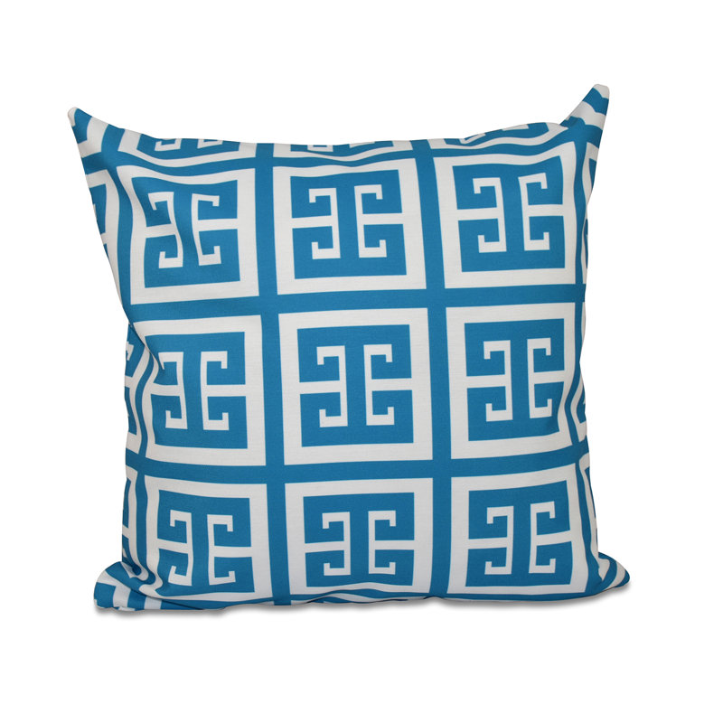Reversible Throw Pillow, 20" H x 20" W, Peacock