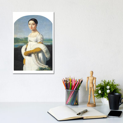 Portrait of Mademoiselle Caroline Riviere 1 Piece Wrapped Canvas Painting