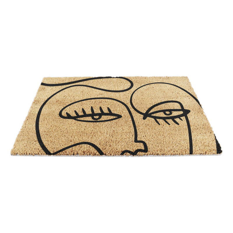 Aoise Kitchen Mat, Black/Yellow