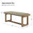 Marius Modern Contemporary 50"W Solid Wood Bench with Linen Upholstered