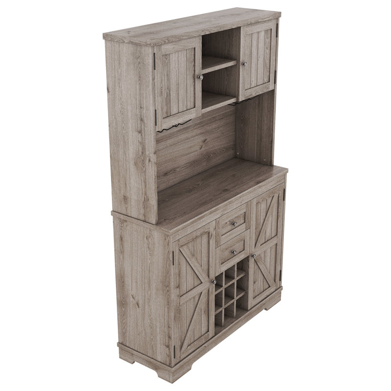 Armoire de cuisine avec rangement Coffee Bar, Chêne brun