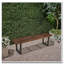 Banc de salle à manger d'extérieur 61,75 pouces avec pieds en bois d'acacia et en fer