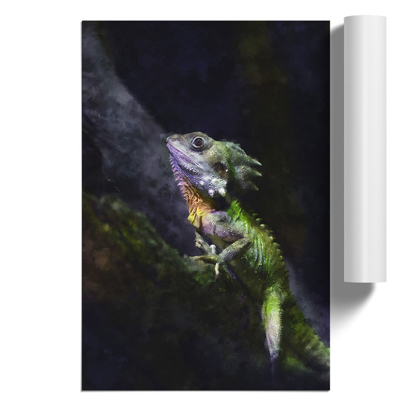Boyds Forest Dragon Painting - Frameless Print, 59cm H x 42cm W x 0.1cm D