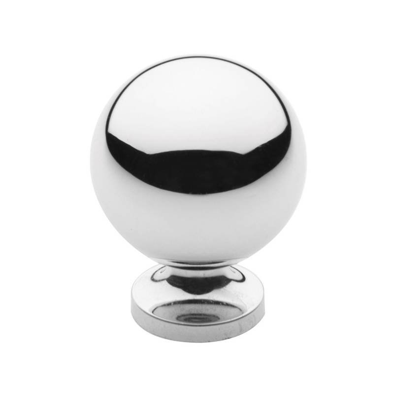 1" Diameter Round Knob, Bright Chrome