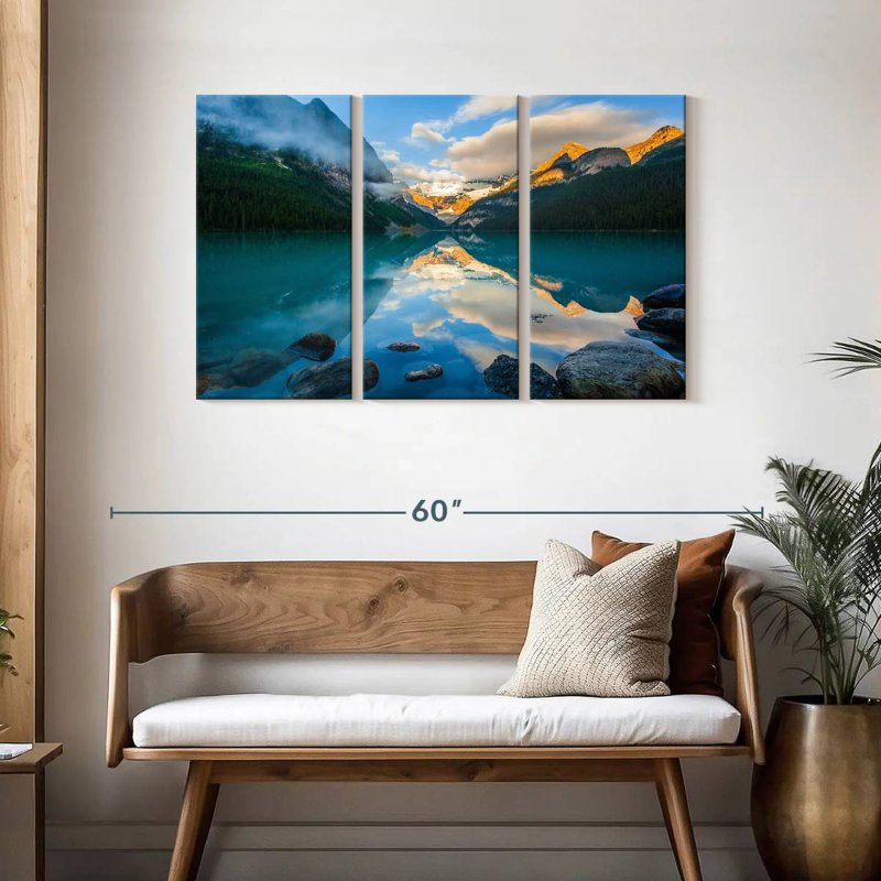 Alvord Lake Louise Sunrise Reflection, 28" H x 45" W