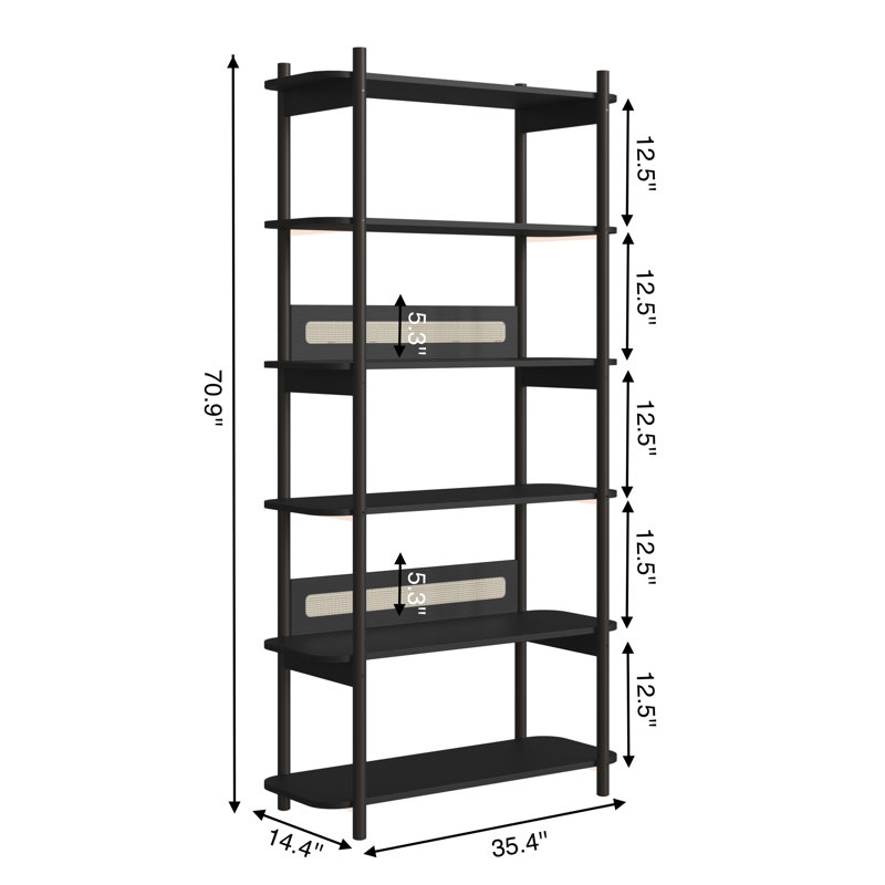 Ayveon Bookcase, Black