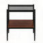 Ensemble de 3 tables basses et tables de bout avec verre trempé gris - moderne