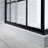 Cyrus 36" W x 36" D x 72" H Framed Double Sliding Square Shower Enclosure in Black Grid with Tempered Glass and Protective Coat