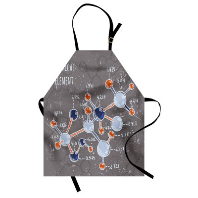 East Urban Home Grunge Apron, Cooking Gardening, Adult Size, Dimgray Orange White
