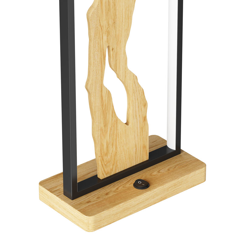 Solid Wood Led Table Lamp, Lampshade B