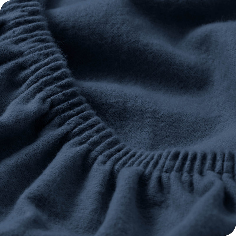 Drap-housse 100% coton Split-King, Bleu