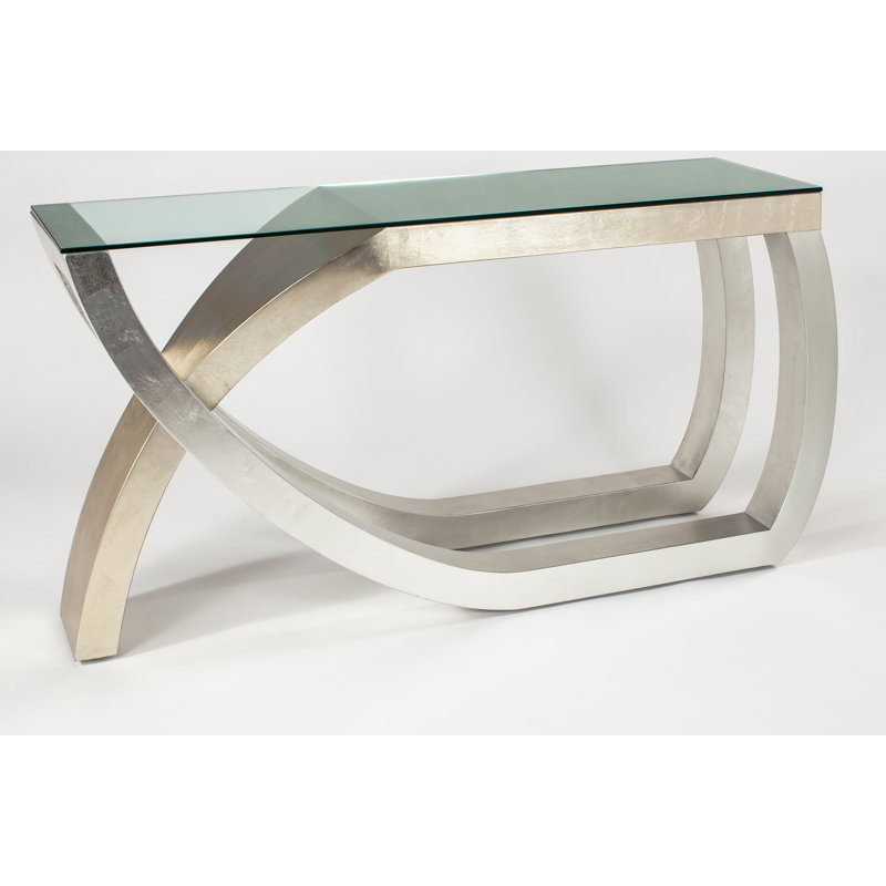 60'' Glass Top Console Table