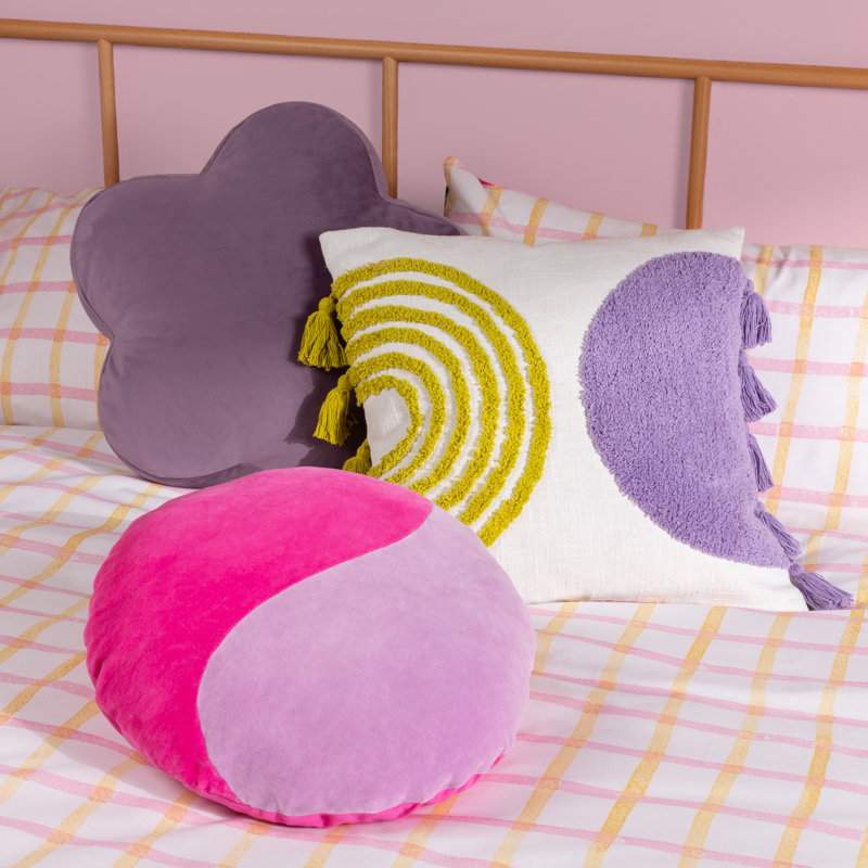 Circular Cushion, Lilac/Pink