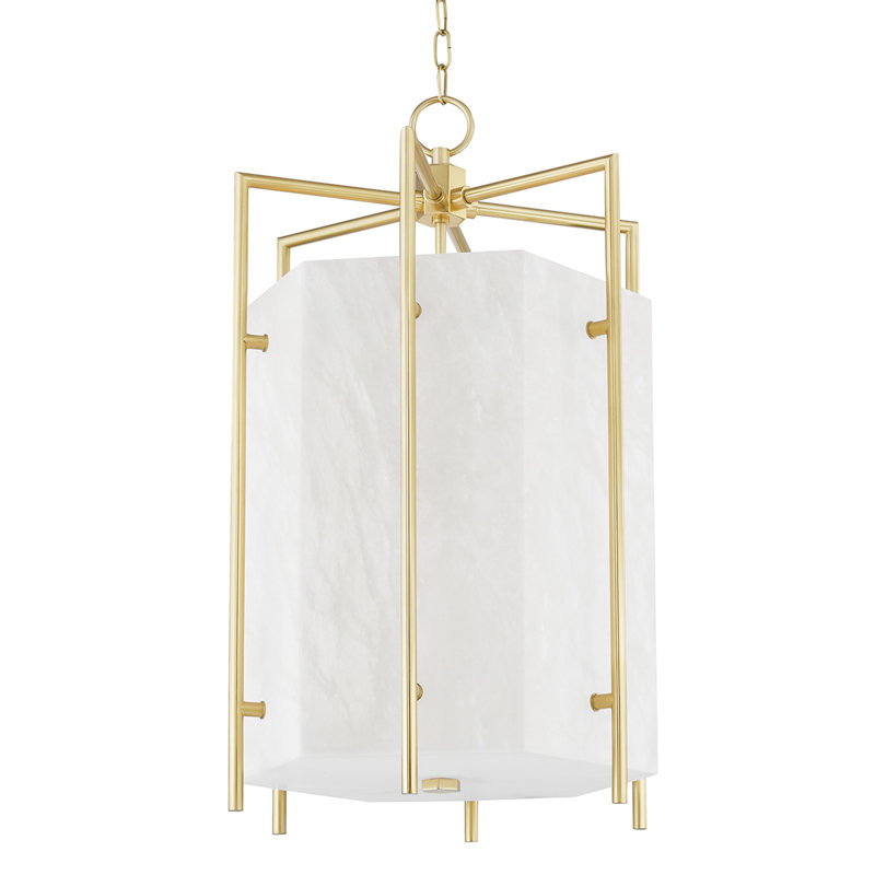 Flatbush 6-Light Aged Brass Large Pendant for Indoor/Outdoor