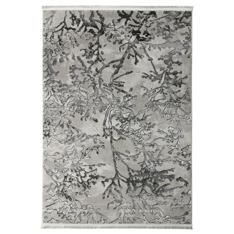 Breena Delux Grey Rug, Runner 80 x 300cm