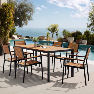 Chaise de salle à manger d'extérieur empilable A aluminium