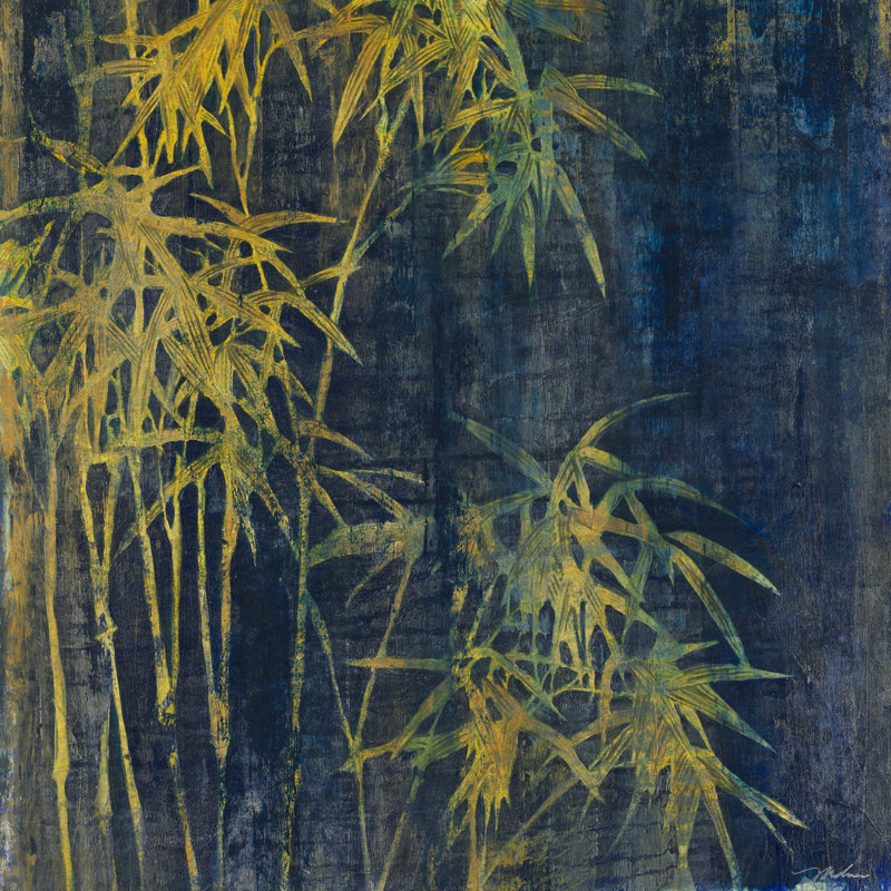 Bamboo In Golden Yellow Print, 40" H x 40" W, Outdoor
