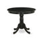 Ensemble de table de salle à manger moderne 5 pièces comprenant une table de cuisine ronde avec piédestal et 4 chaises de salle à manger, 36 po x 36 po, noir-108003994-108003992-96489791