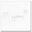 Ensemble de tables basses 3 pièces Mid-Century blanc-683934896