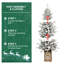 Arbre de Noël 4 pi avec lumières DEL multicolores, 396 pointes, base scintillante, 100 lumières, extrémités en PE / PVC avec pommes de pin - vasque colorée illuminée, décoration des Fêtes facile à assembler