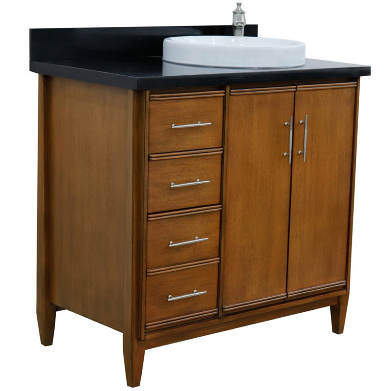 Ensemble de meuble-lavabo simple 37 po, Noir