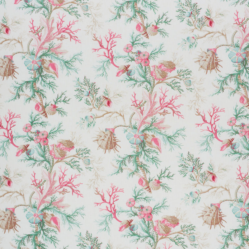 Tissu Del Tesoro, Rose / Aqua