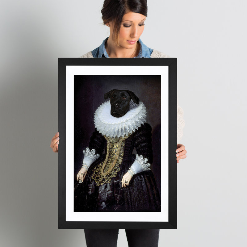 « anouk », impression, H 26 po x l 18 po x 1,5 po, Toile avec cadre noir