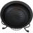 Neppie 18" Round Wood-Burning Black Finish Steel Fire Pit Bowl with Spark Screen