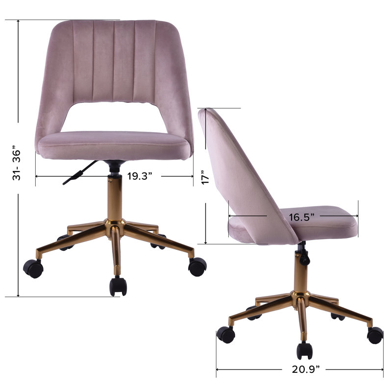 Fauteuil de coiffeuse Maya, Rose