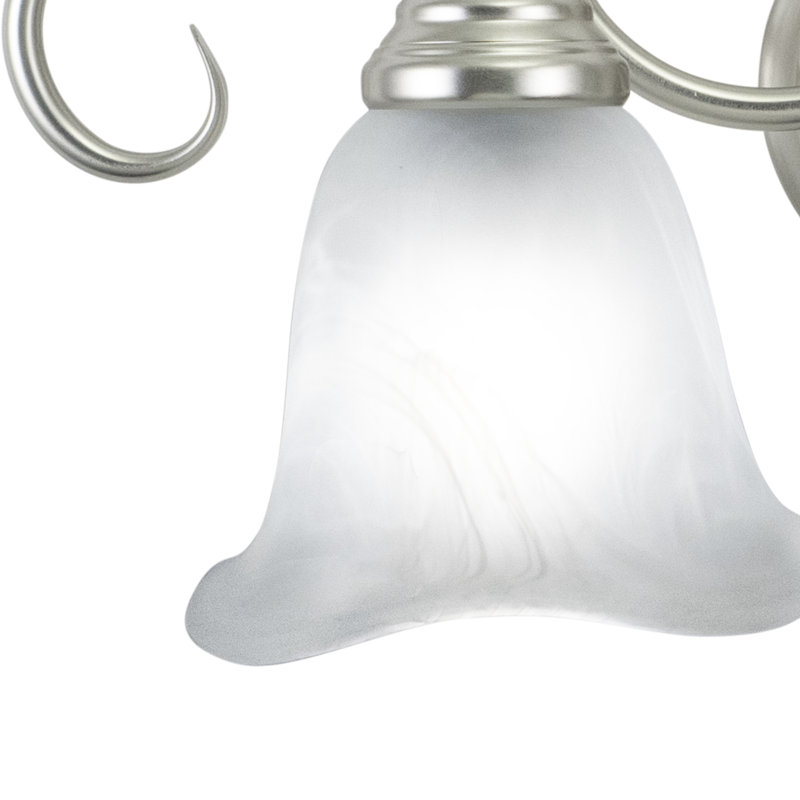 Bowker Dimmable Vanity Light, 2 Lights, Brushed Nickel