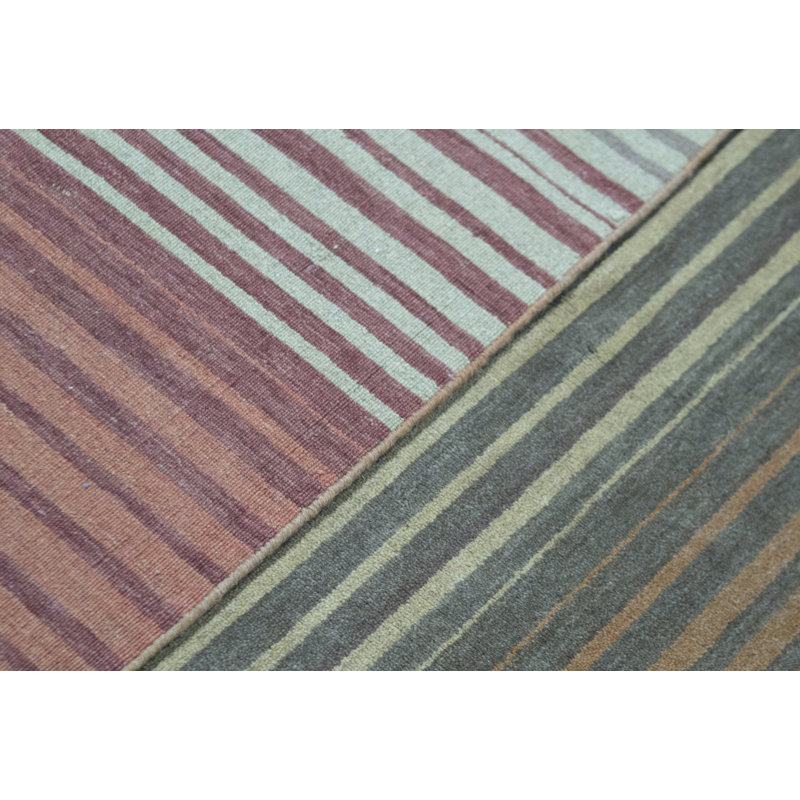 Gabbeh Wool Striped Area Rug, Rectangle 8'9" x 11'10"