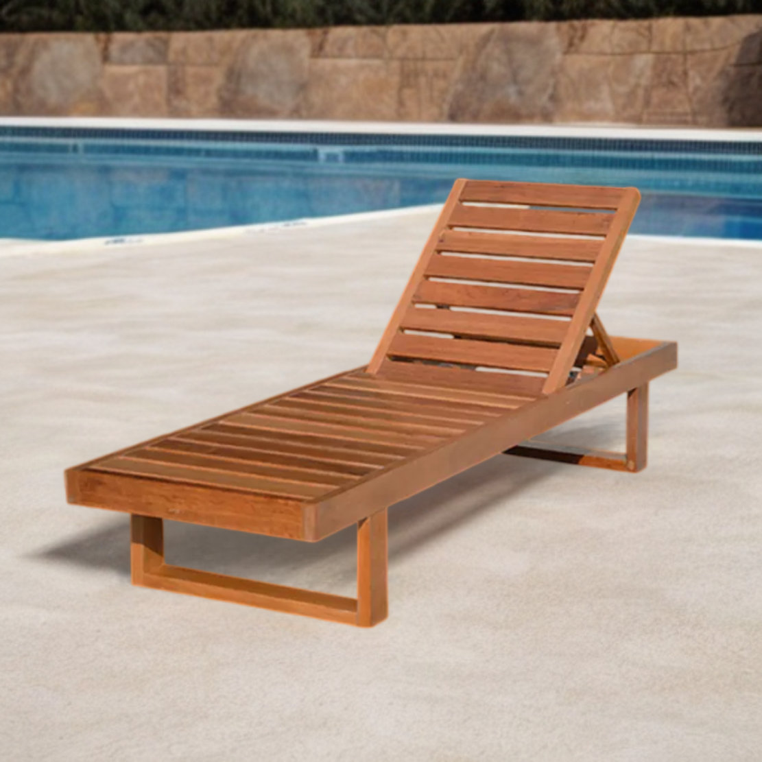Wildon Home® Outdoor beach pool Beach solid wood lounge chairs | Wayfair