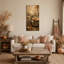 "Farmhouse Barn", art mural d'automne, toile de citrouille 24 x 48 po-972211478-972211565