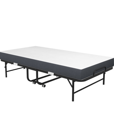 75" Extra Long Guest Bed For Tall Adults, 5" Memory Foam Mattress, 450lbs Heavy - Duty Capacity, Foldable And Portable, Quick Tool Setup Twin Size People, Metal Frame, Bedroom